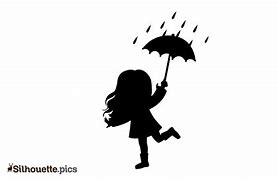 Image result for Little Girl Umbrella Silhouette