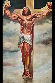 Image result for Muscular Jesus Painting