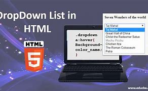 Image result for HTML Drop Down List