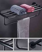 Image result for Black Wall Molunted Towel Rack