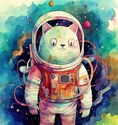 Image result for Galaxy Neon Cat Art