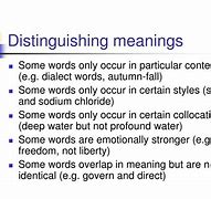Image result for Distinguishing Meaning