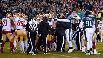 Image result for Eagles vs 49ers Fight On Field