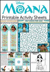 Image result for Moana Activity Sheets