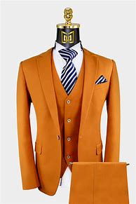 Image result for Black Suit Orange Vest
