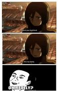 Image result for Mikasa Attack On Titan Meme