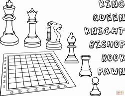 Image result for Chess Pieces Coloring Pages