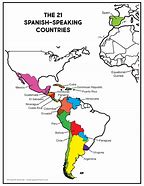 Image result for Spanish-speaking Countries in Latin America Map