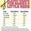 Image result for Waist Size Chart for Kids