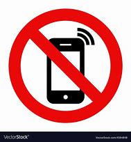 Image result for Black and White Sign of No Phone