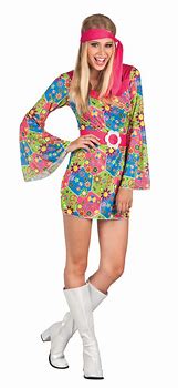 Image result for 60s Hippie Dresses