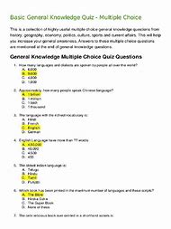 Image result for Quiz Questions PDF