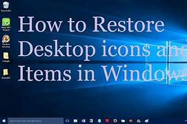 Image result for Restore Desktop Icons Windows 10