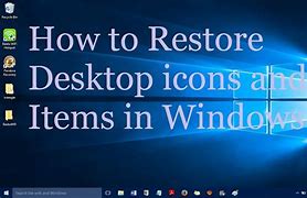 Image result for Restore My Icons