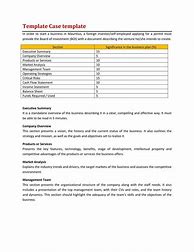 Image result for Business Case Template Example