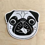 Image result for Pug Stickers for Doors