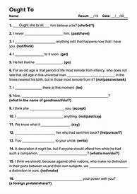 Image result for Ought to Worksheet