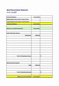 Image result for Bank Statement Reconciliation Form Template