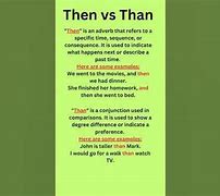 Image result for Then vs than Examples