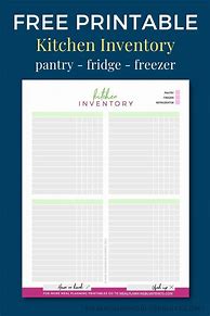 Image result for Kitchen Inventory Template