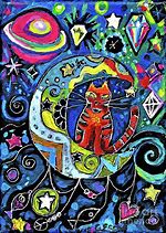 Image result for Cat Crescent Wall Art
