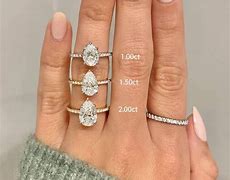 Image result for Picture Actual Size of 1 Carat Pear-Shaped Diamond