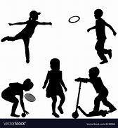 Image result for Children Playing Silhouette Clip Art