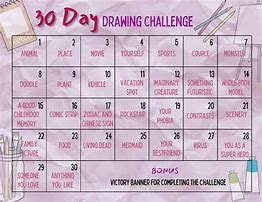 Image result for 30-Day Drawing Challenge for Beginners Printable