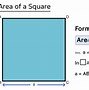 Image result for Formula for Finding the Area of a Square