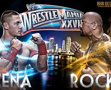 Image result for Rock vs Cena Wresltmania 28