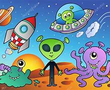 Image result for Outer Space Alien Cartoon