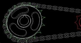 Image result for Gear and Chain AutoCAD