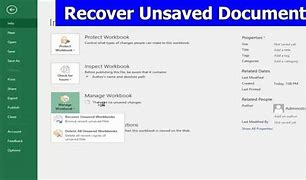 Image result for How to Recover Excel File Shadown PC