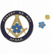 Image result for Which Lapel Do You Use for a Masonic Forget Me Not Pin Badge