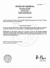 Image result for Certificate of Conversion GA