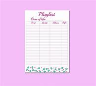 Image result for Blank Music Playlist Cards