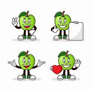 Image result for Green Apple Fruit Cartoon