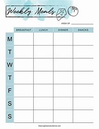 Image result for Customizable Meal Plan Template