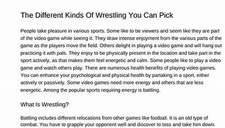 Image result for Different Types of Wrestling