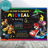 Image result for Mario Kart Invitation