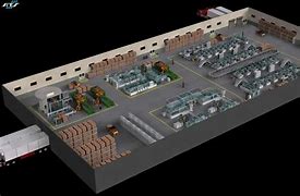 Image result for Factory Layout 3D Model