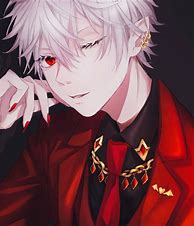 Image result for Anime Boy with White Hair Red Eyes