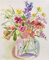 Image result for F Water Colour Gloria Flower