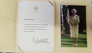 Image result for 60 Years Married Letter From Queen