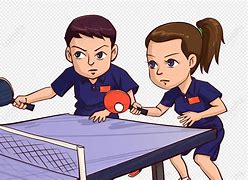 Image result for Table Tennis Doubles Clip Art