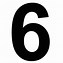 Image result for Fancy Number 6 White
