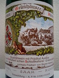 Image result for Von Schubert Maximin Grunhauser Abtsberg Riesling Auslese