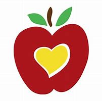 Image result for Teacher Apple with Heart Clip Art