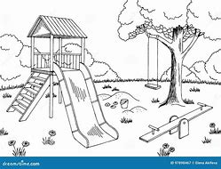 Image result for Black and White Line Drawings of Parks