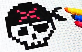 Image result for Pirate Skull Pixel